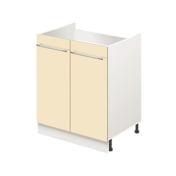 Тумба-подстолье с нижней полочкой, под кухонную мойку MODERN ALTO 600*600*820 ваниль глянец - Изображение 1