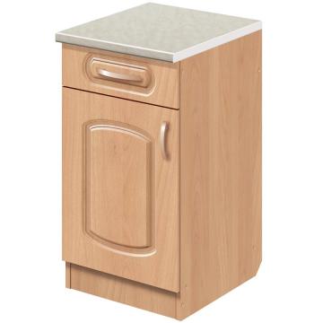 Тумба кухонная напольная со столешницей, с выдвижным ящиком Классик 400*600*850 бук - Изображение 1