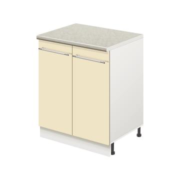 Тумба кухонная напольная со столешницей MODERN ALTO 600*600*850 ваниль глянец - Изображение 1