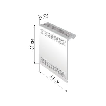 Экран для радиатора "Delta-Max" 61*69*16 Белый - Изображение 1