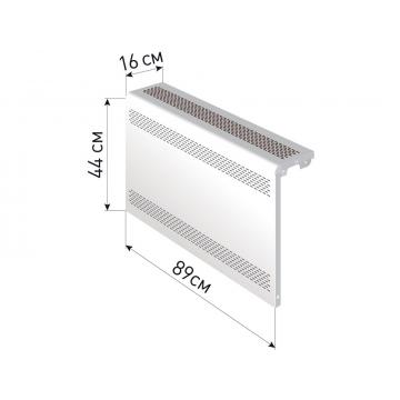 Экран для радиатора "Delta-Max" 44*89*16 Белый - Изображение 1