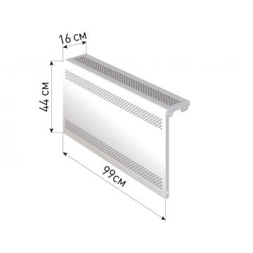 Экран для радиатора "Delta-Max" 44*99*16 Белый - Изображение 1